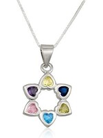 NECKLACE MULTICOLOR CRYSTAL HEARTS STAR