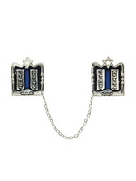 TALLIT CLIPS BLUE ENAMEL LUCHOT