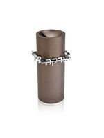 CHARITY BOX 3D "TZEDAKAH"GREY