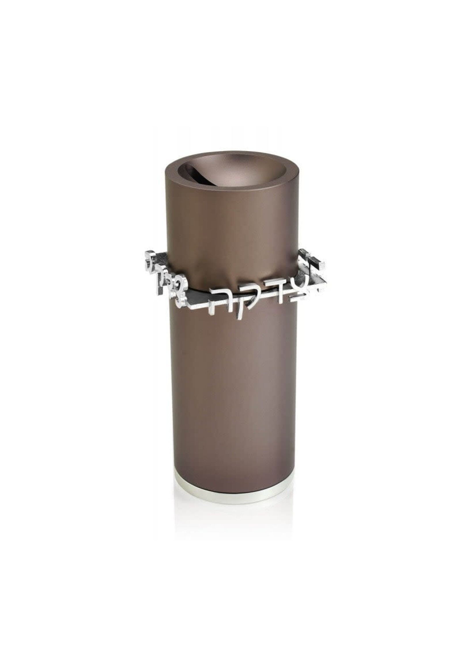 CHARITY BOX 3D "TZEDAKAH"GREY