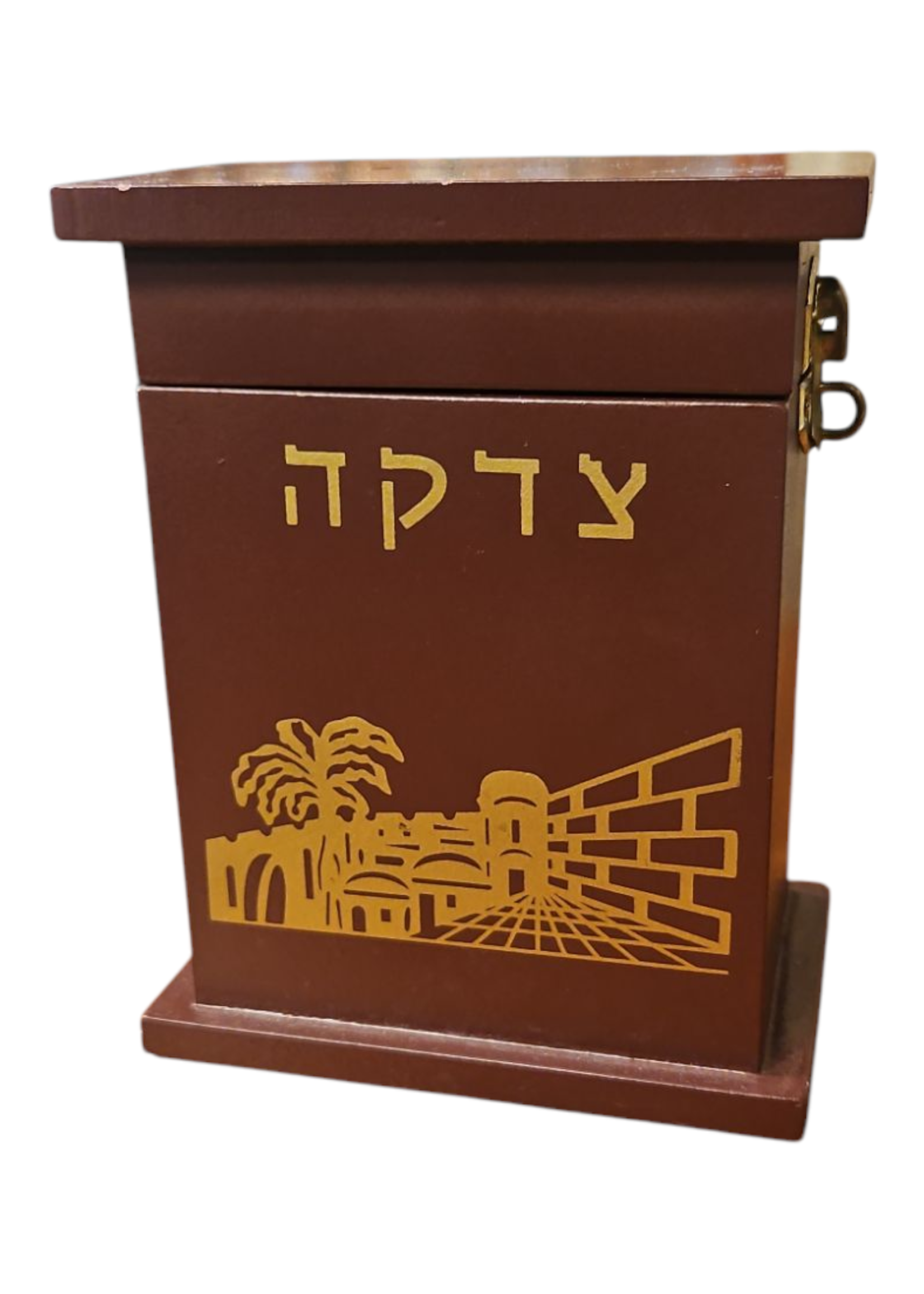 CHARITY BOX WOOD MAHOGANY