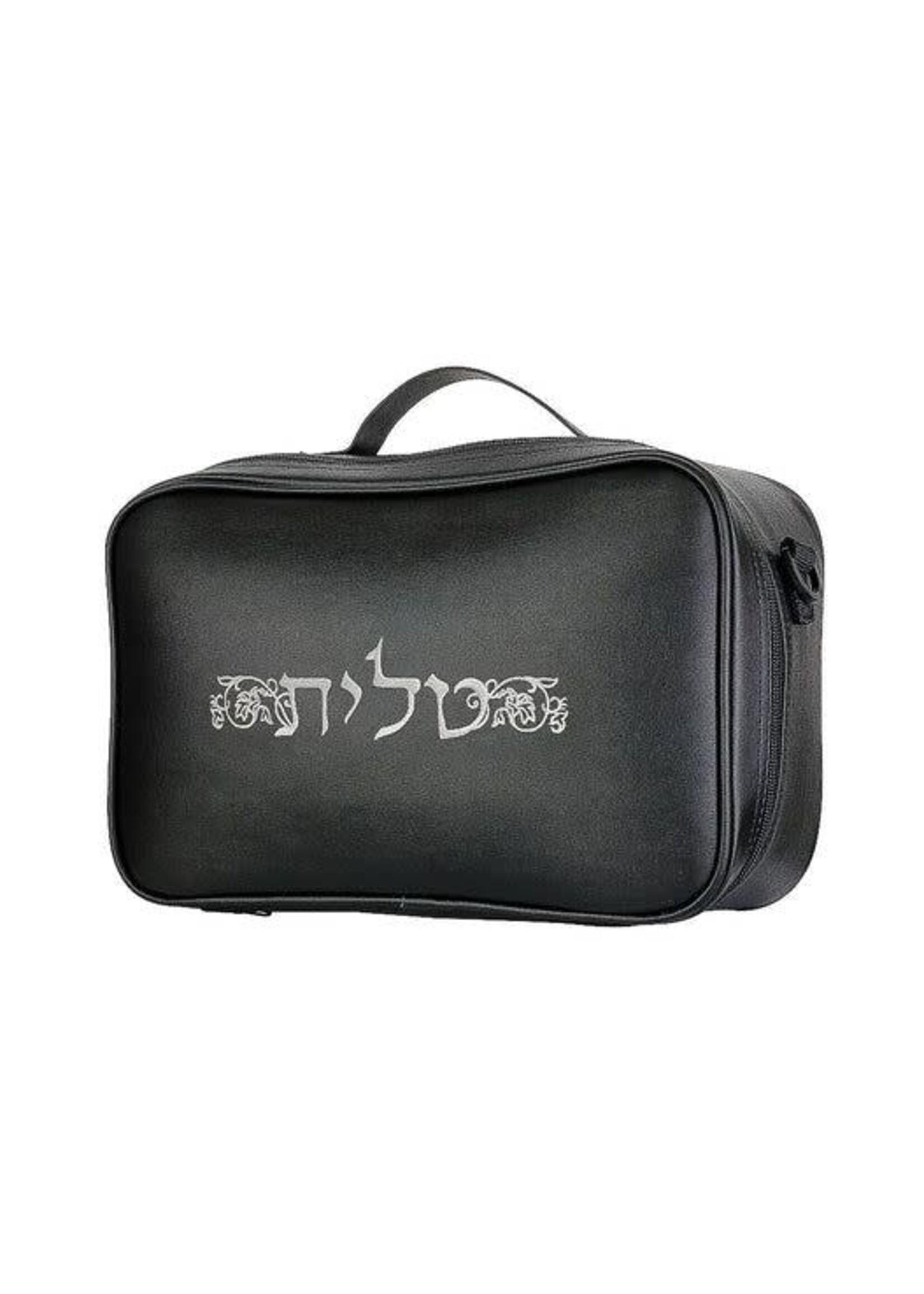 TALIT TOTE CASE BLACK SILVER "TALIT" FAUX LEATHER STRAP & HANDLE
