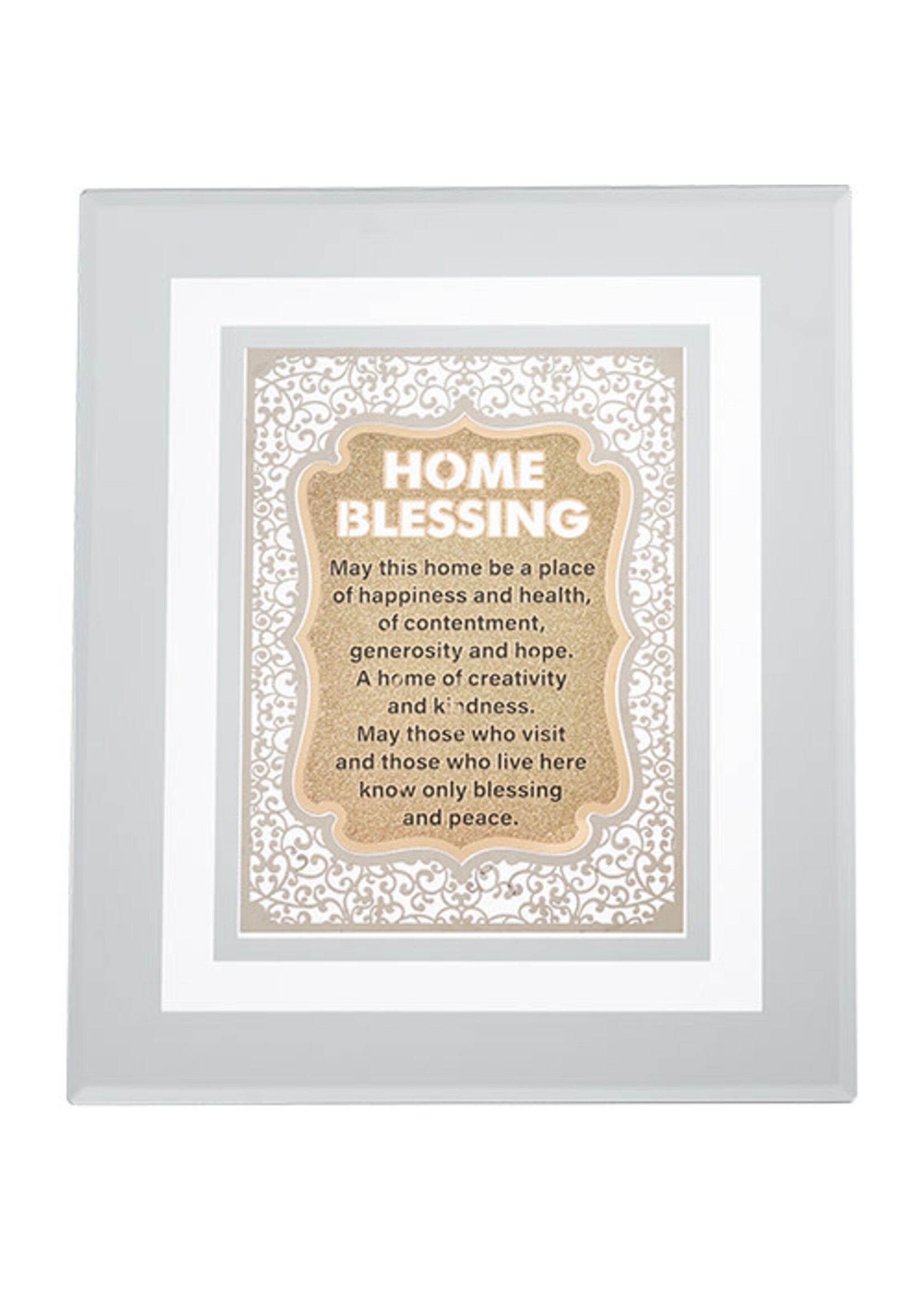 HOME BLESSING ENGLISH GOLD & SILVER LASER CUT FILIGREE