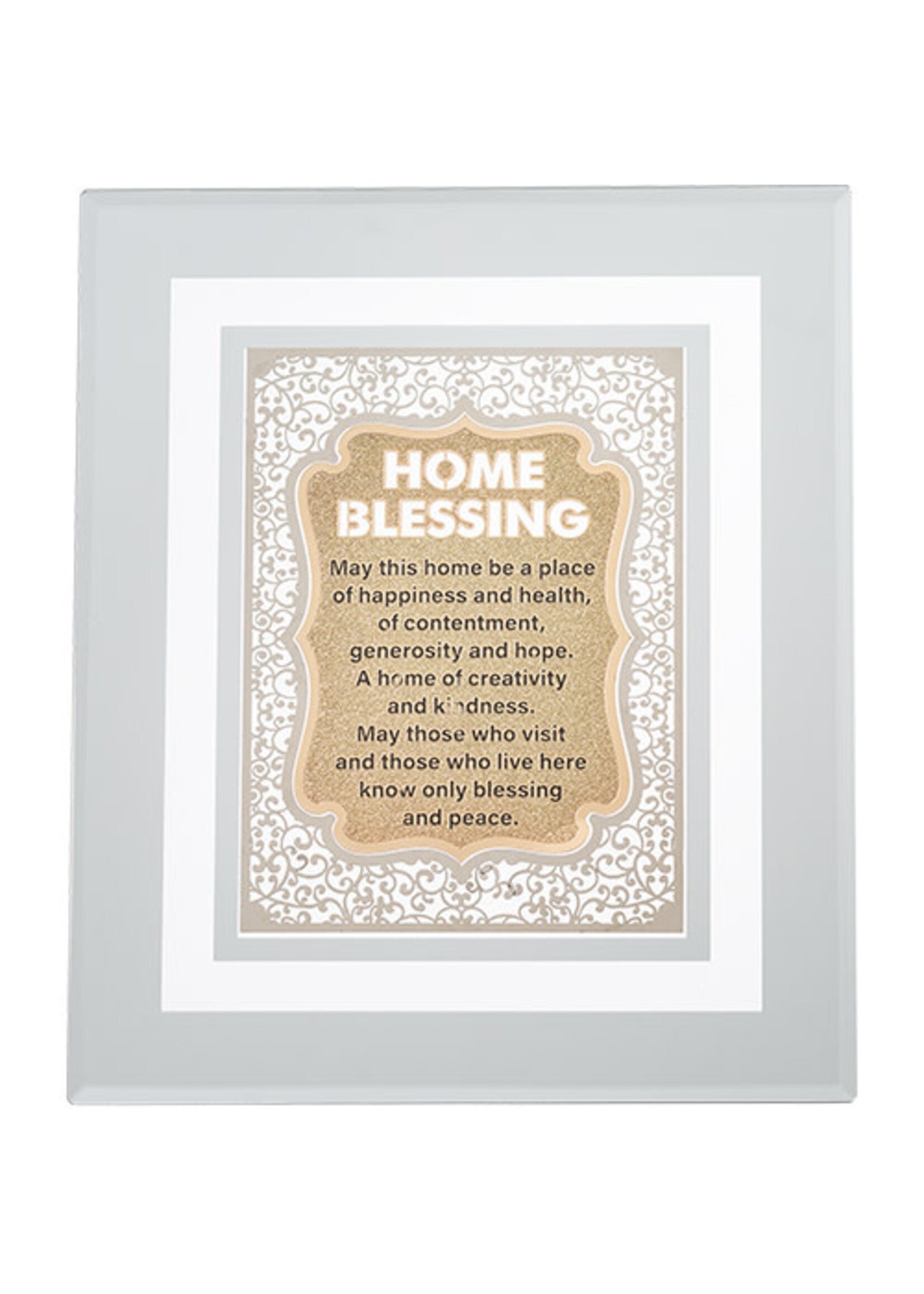 HOME BLESSING ENGLISH GOLD & SILVER LASER CUT FILIGREE