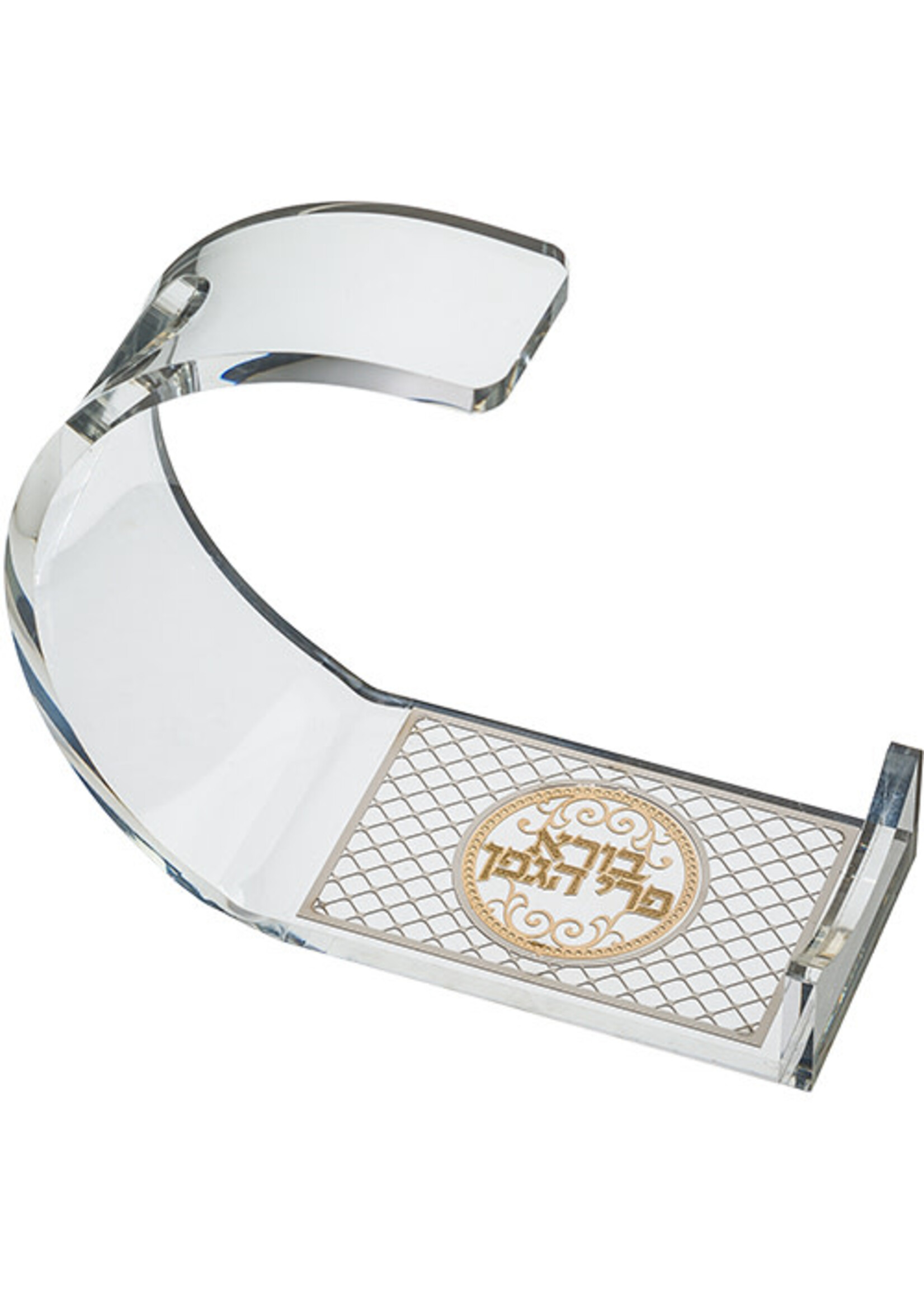 WINE HOLDER ACRYLIC SILVER & GOLD LASER CUT "BOREI PRI HAGEFEN"