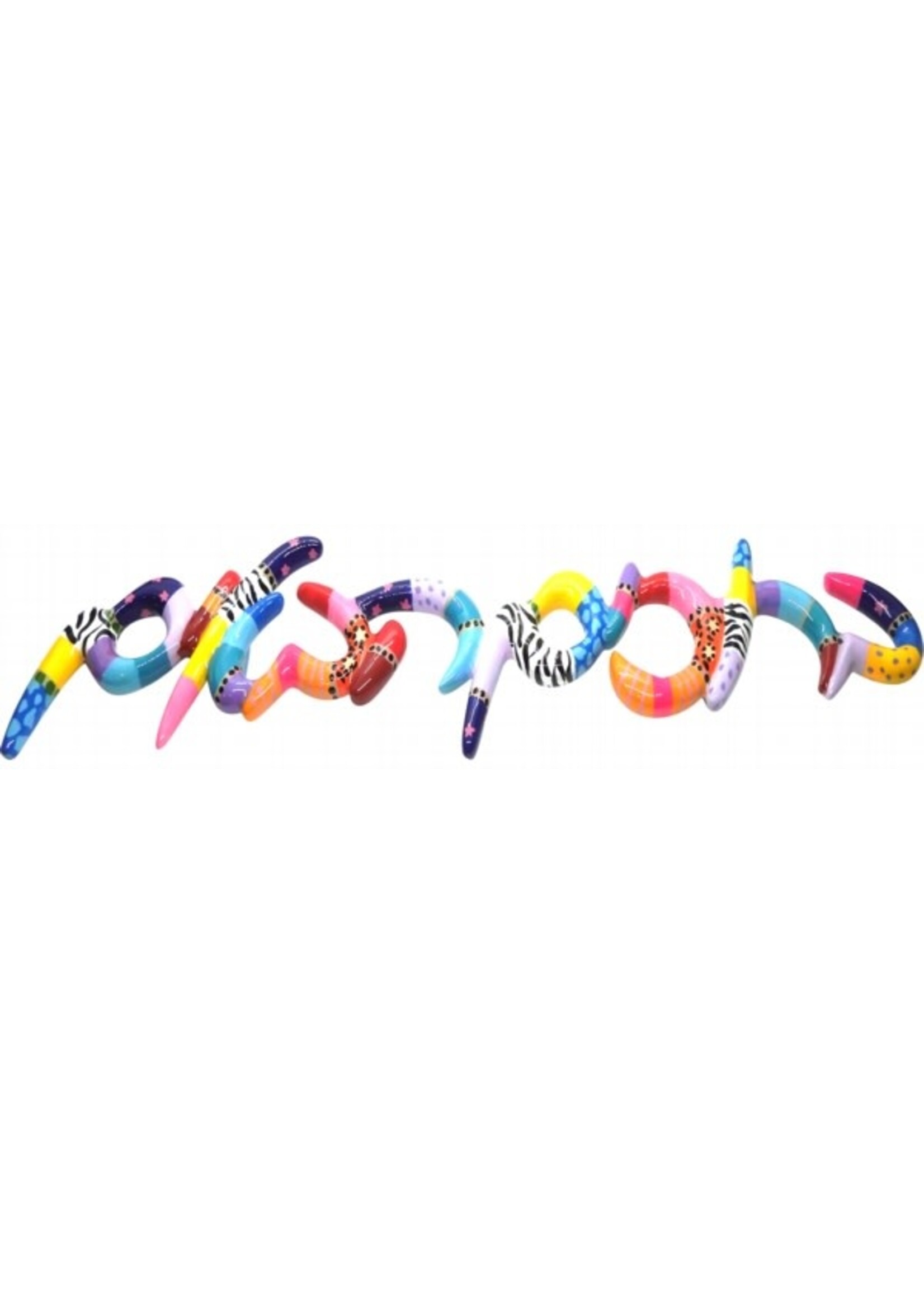 WELCOME CALLIGRAPHIC SCULPTURE 18x5" MULTICOLOR "ברוכים הבאים"
