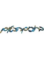 WELCOME CALLIGRAPHIC SCULPTURE 18x5" BLUES "ברוכים הבאים"