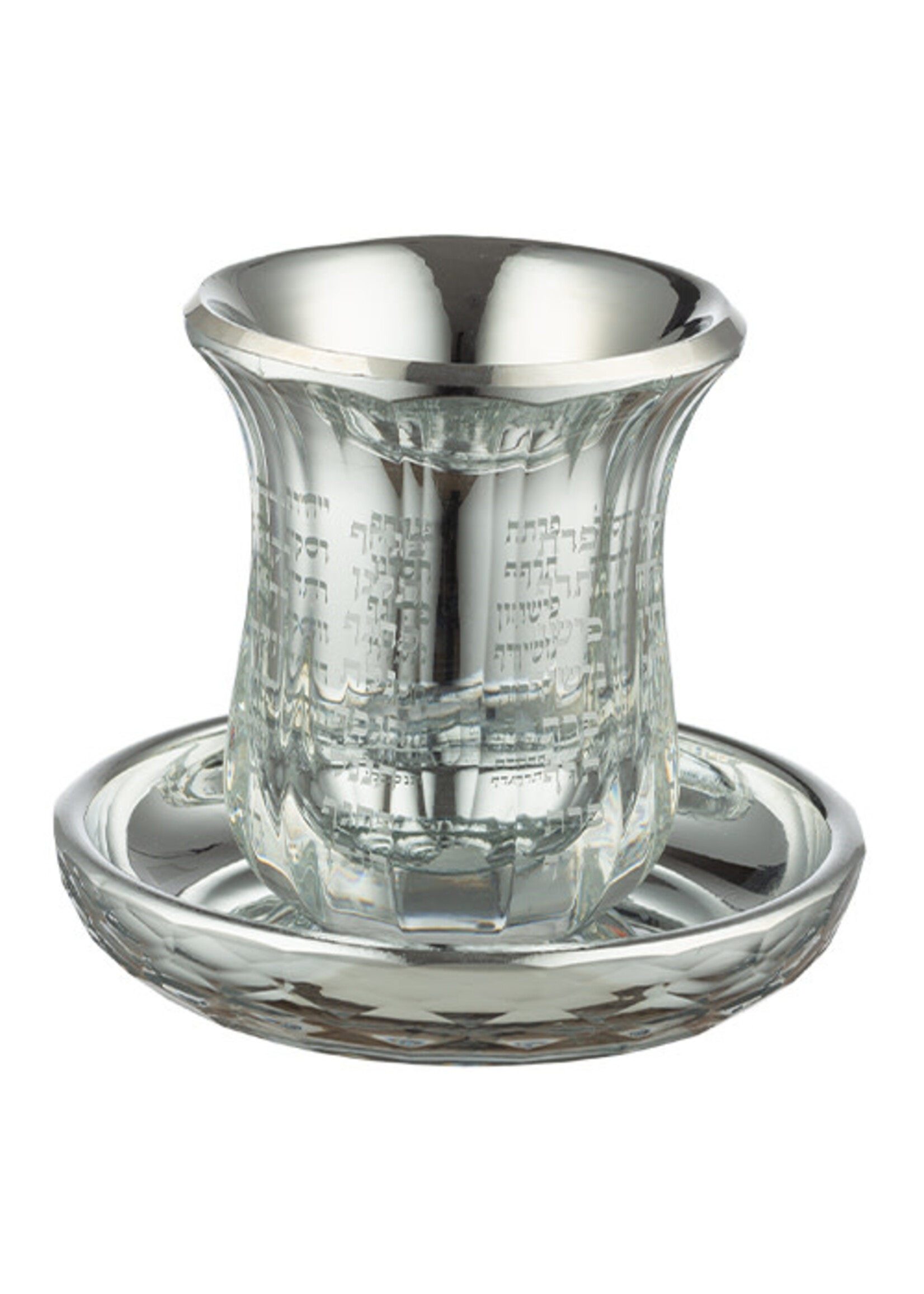KIDDUSH CUP CRYSTAL SILVER BIBLE RIVERS