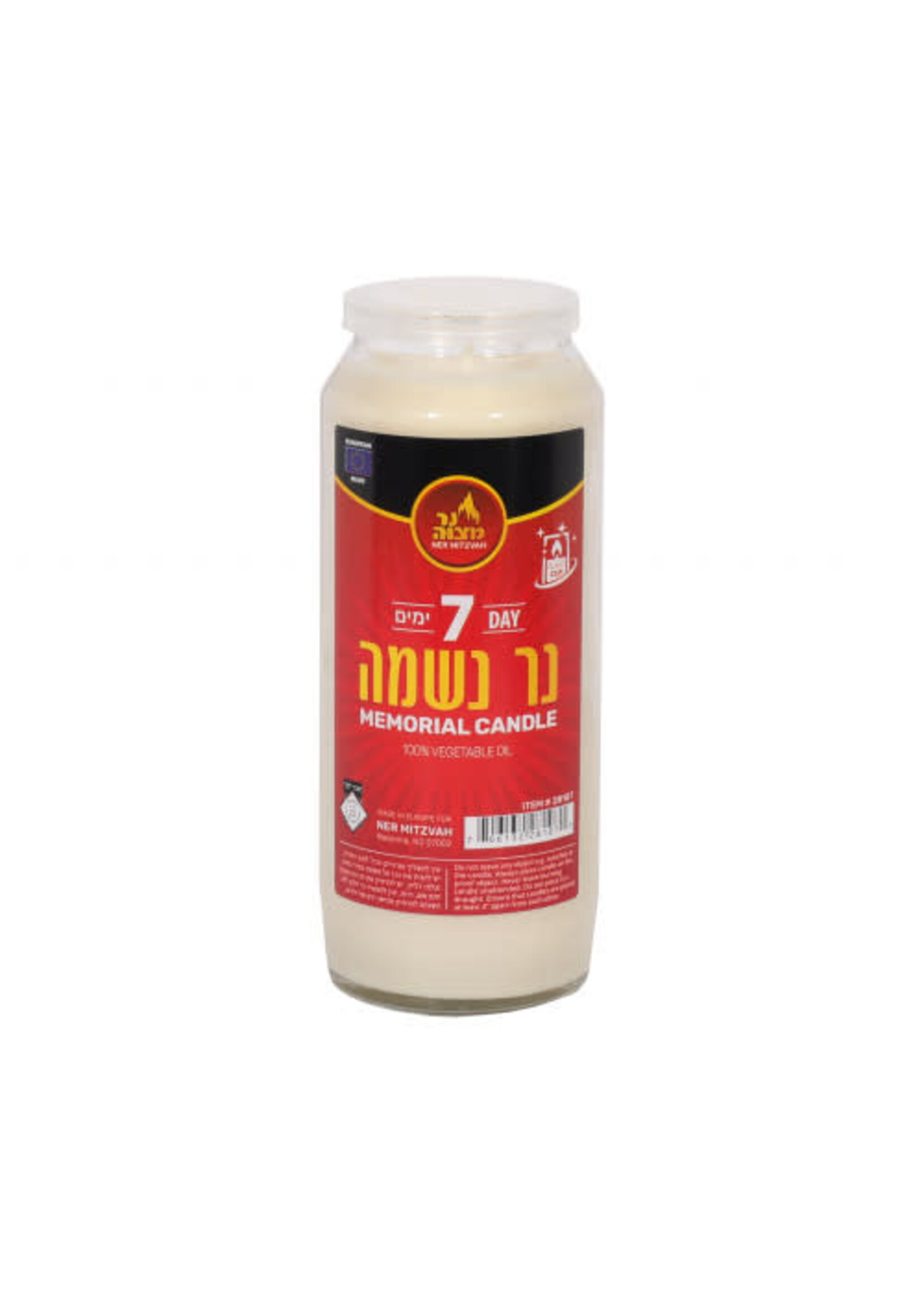 7 DAY CANDLE IN GLASS VEGETABLE OIL