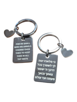 KEYCHAIN PROTECTION BLESSING & HEART SILVER