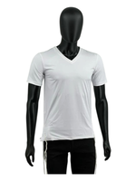 MMJ DRI-FIT TZITZIS ASHKENAZ V-NECK ADULT WHITE SMALL