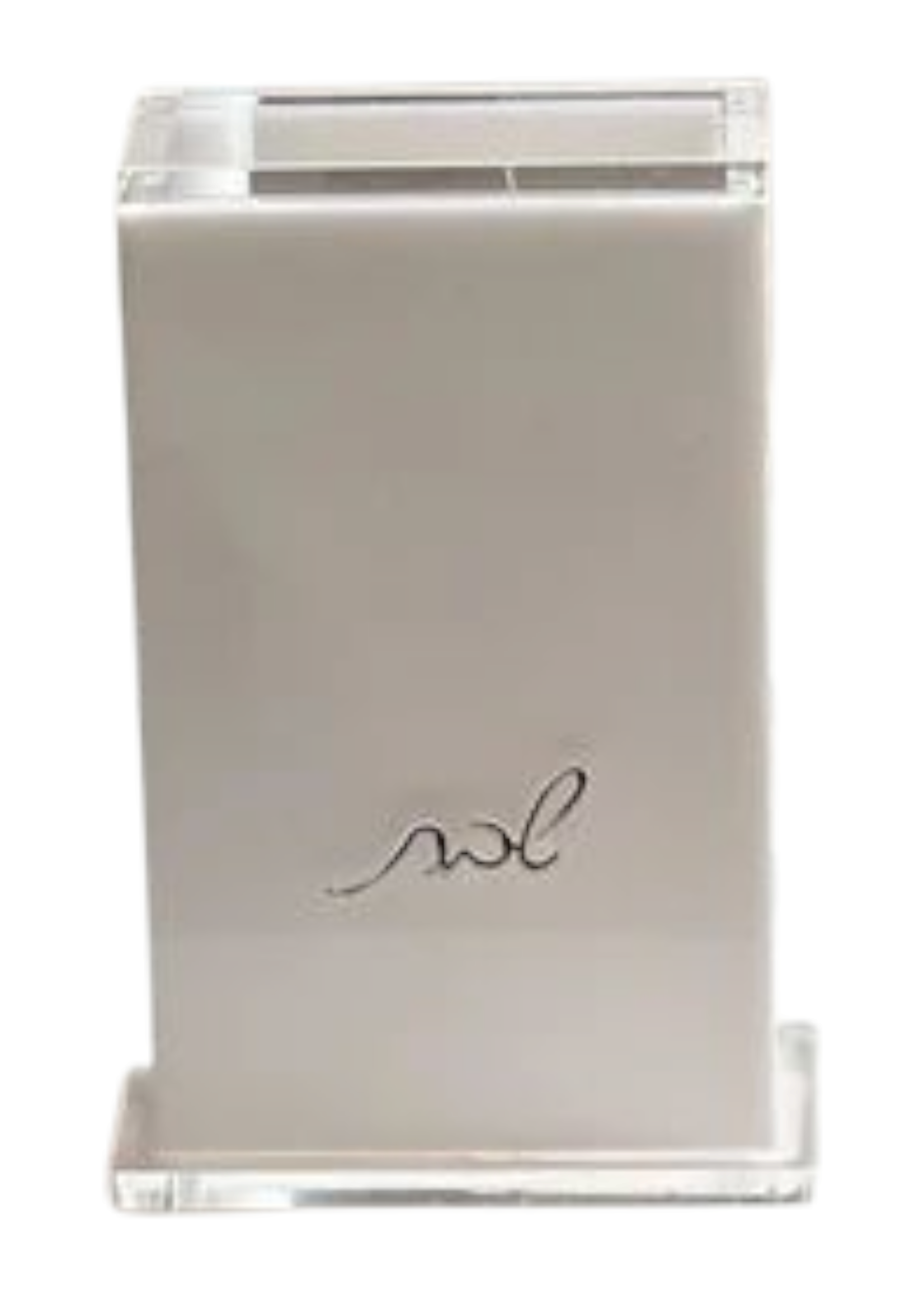 MATCH HOLDER CLEAR ACRYLIC WITH GOLD LASER CUT " SHABBAT"