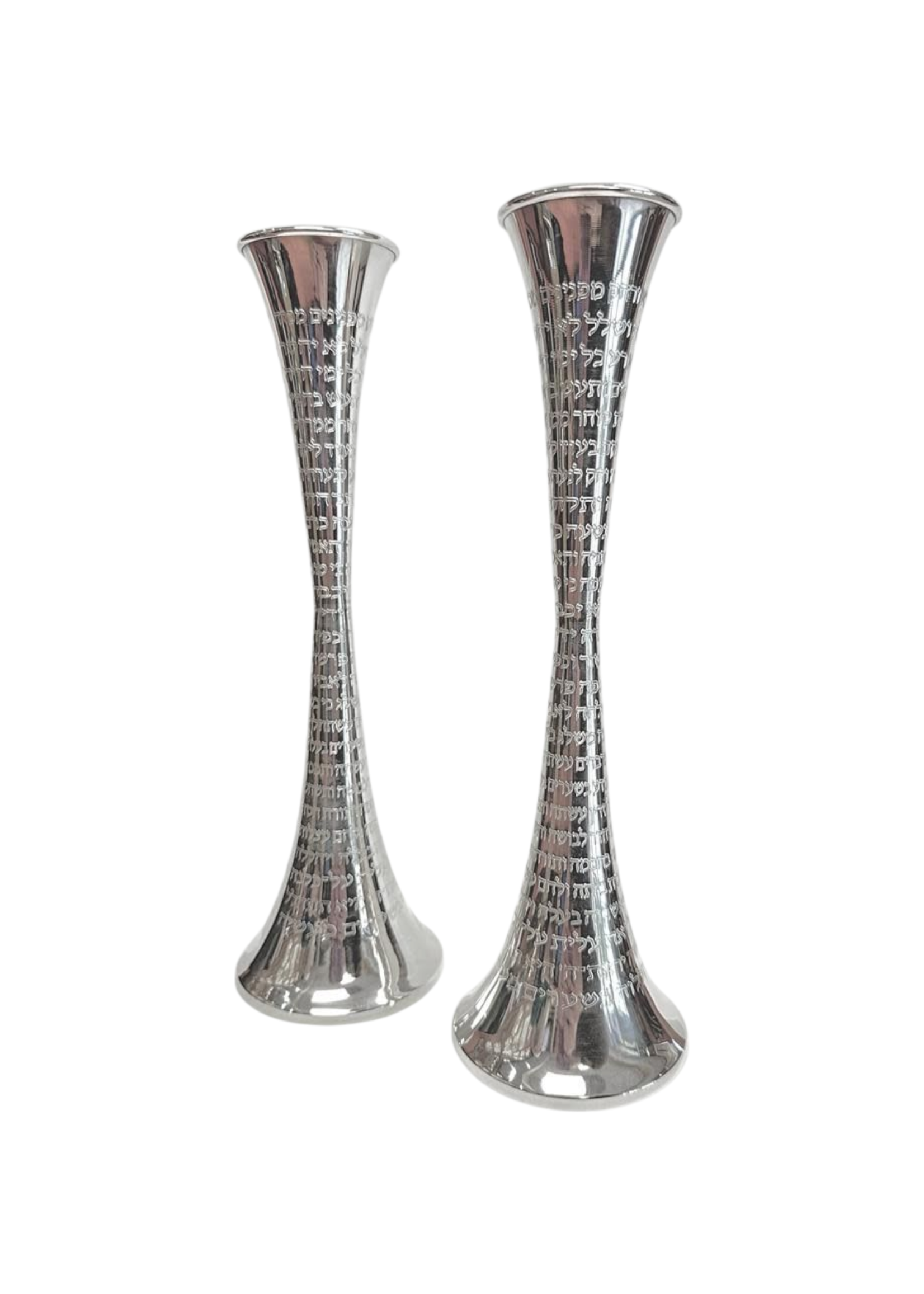 CANDLESTICKS STERLING CONNED ESHET CHAYIL - TALL 26.5CM