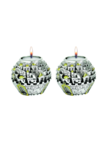CANDLE HOLDERS JERUSALEM SPHERE SILVER PLATED
