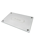 CHALLAH BOARD WHITE LASER CUT ACRYLIC "SHABBAT"