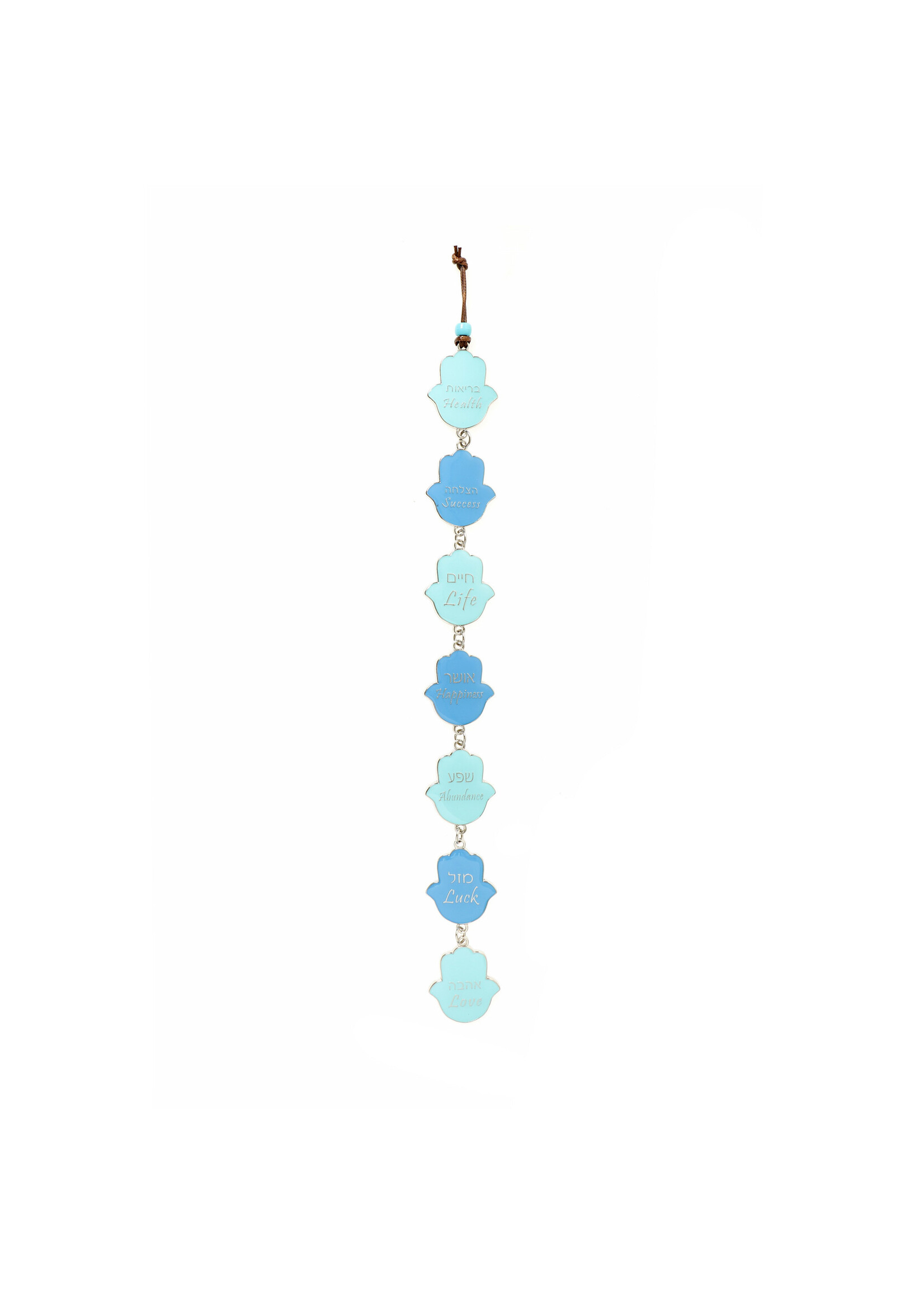 HAMSA SEVEN BLESSINGS SHADES OF  BLUE ENAMEL