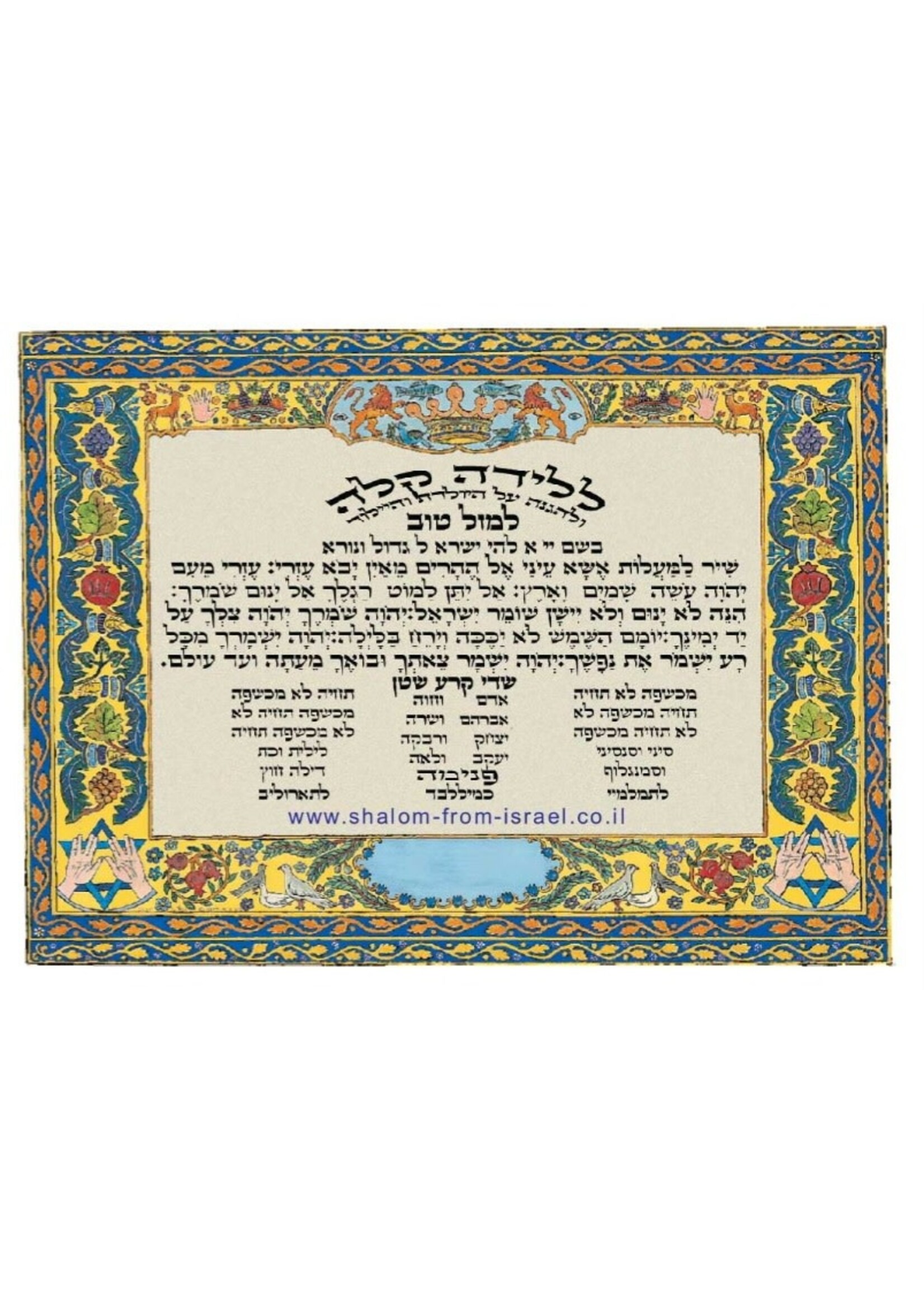 PRAYER FOR SAFEGUARDING A NEWBORN & MOTHER CARD