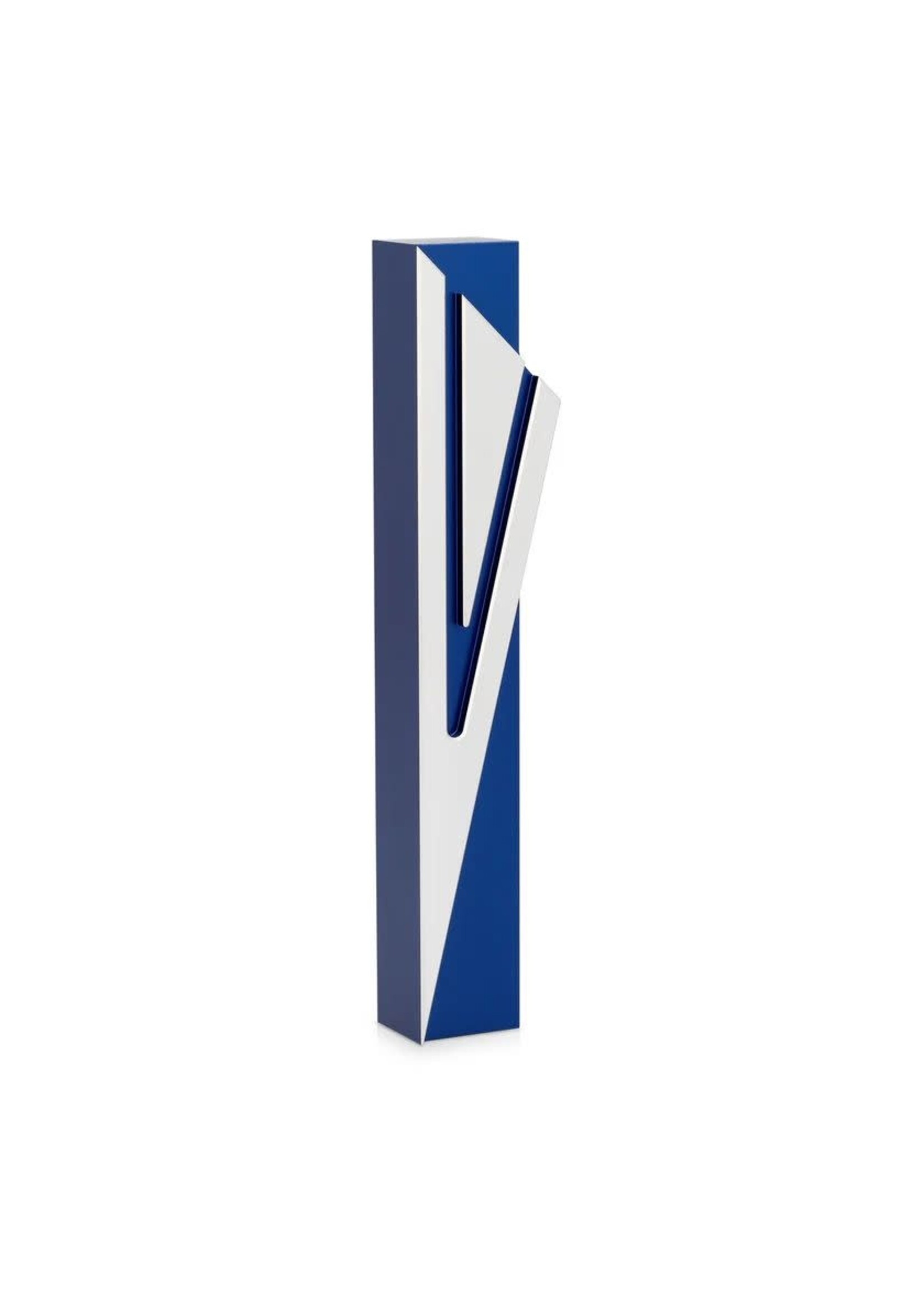 MEZUZAH DARK BLUE CAPITAL SHIN 12CM