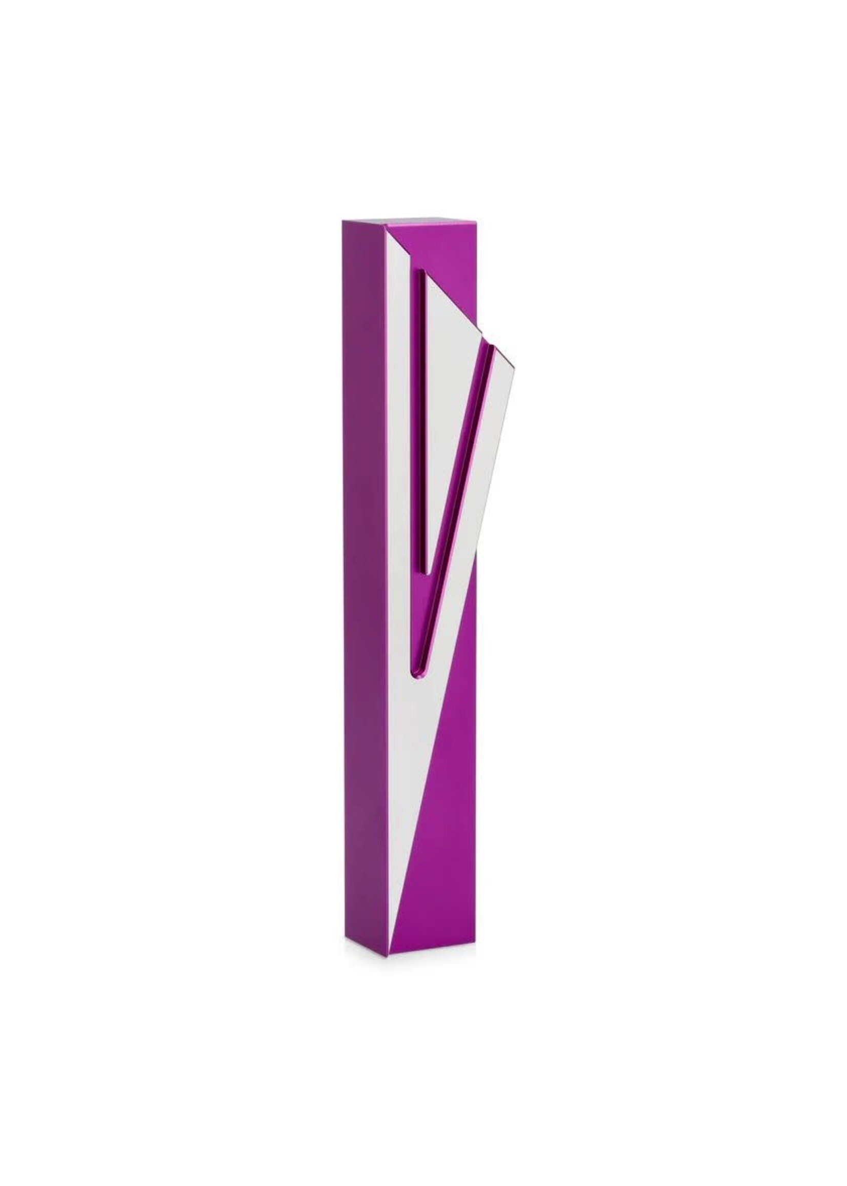 MEZUZAH COVER CAPITAL SHIN PURPLE 12CM
