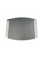 CHALLAH BOARD PORCELAIN WITH METAL LACE GREY