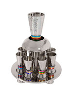 KIDDUSH FOUNTAIN HAMMERED NICKEL MULTICOLOR