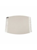 CHALLAH BOARD PORCELAIN WITH METAL LACE WHITE