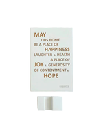 HOME BLESSING ENGLISH GOLD ON WHITE CEMENT