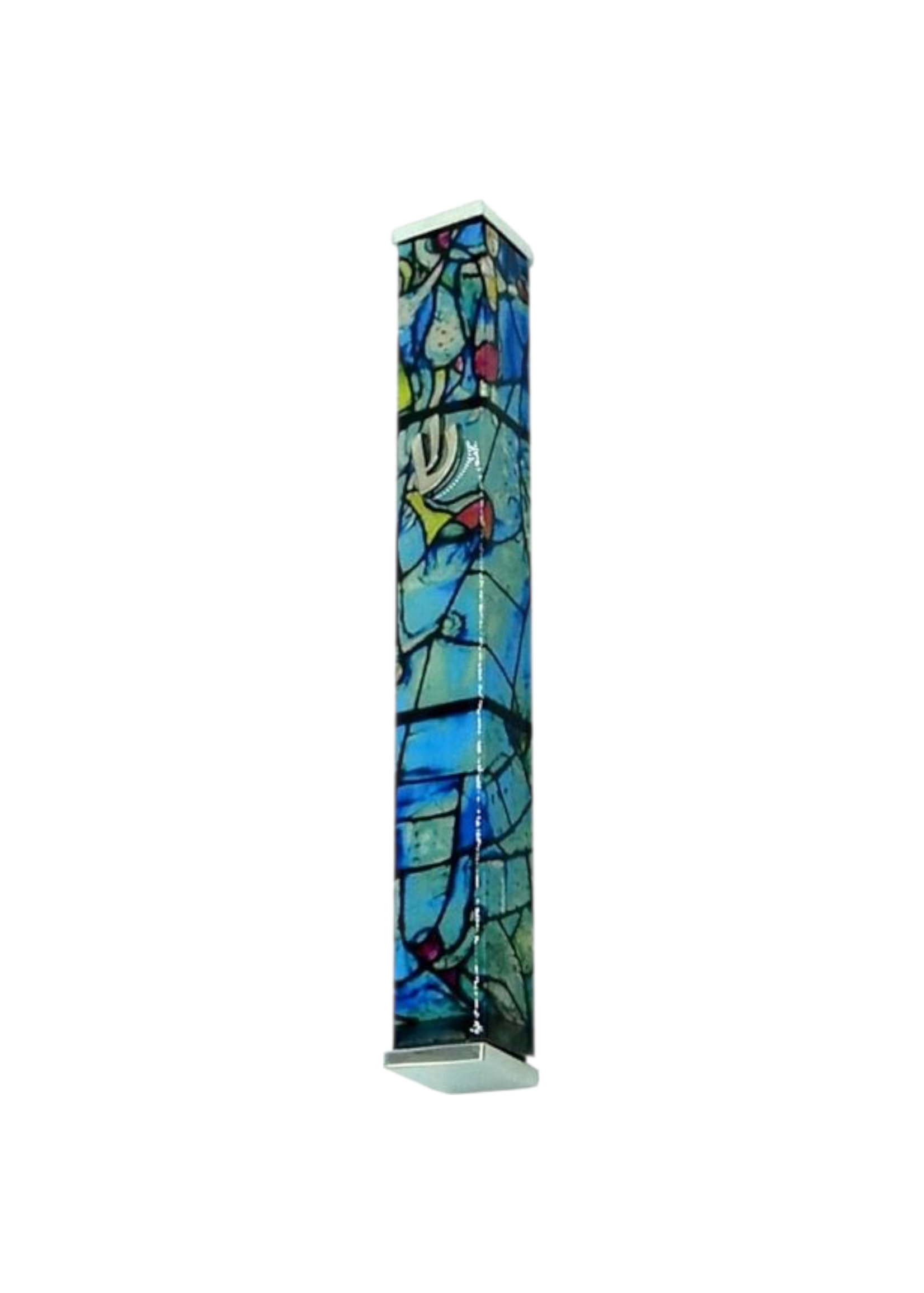 MEZUZAH MARC CHAGALL TEAL DESIGN