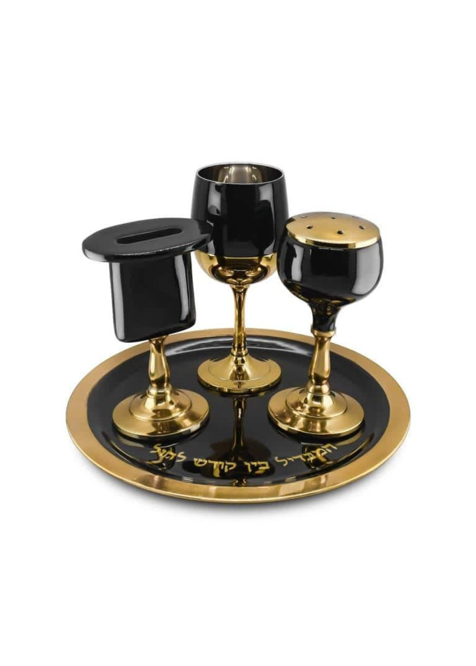 HAVDALAH SET BLACK  & GOLD ENAMEL