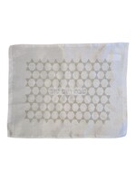 CHALLAH COVER WHITE AND GREY EMBROIDERED STARS  OF DAVID PATTERN