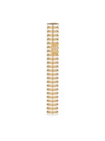 MEZUZAH COVER GROOVED GOLD 12CM