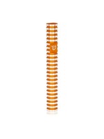 MEZUZAH COVER GROOVED ORANGE 12CM