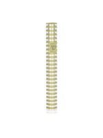 MEZUZAH COVER GROOVED YELLOW 12CM