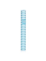 MEZUZAH LIGHT BLUE GROOVED ALUMINUM 12 CM