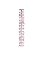 MEZUZAH COVER GROOVED LIGHT PINK 12CM