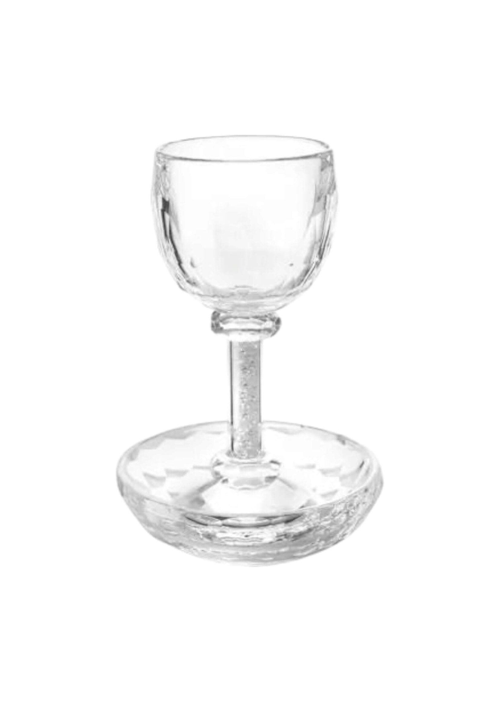 KIDDUSH CUP CRYSTAL WITH CHIPS FILLED STEM