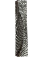 MEZUZAH RIPPLE SILVER OVER WHITE 12 CM - LASER CUT STEEL