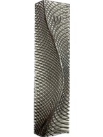 MEZUZAH 3D RIPPLE WHITE & SILVER 10 CM WIDE