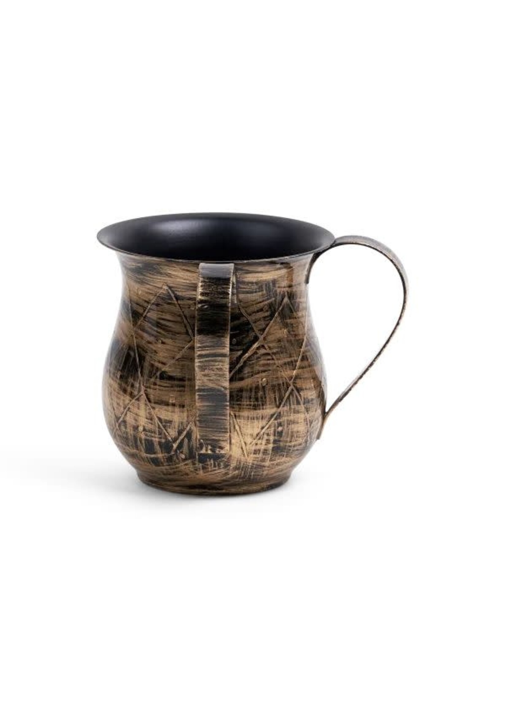 WASH CUP GOLD & BLACK DIAMOND TEXTURED FINISH