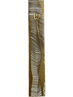 MEZUZAH LASERCUT METAL - GEO LACE GOLD WHITE LL