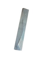 MEZUZAH 3D RESHET  SILVER OVER WHITE 15 CM  - LASER CUT STEEL