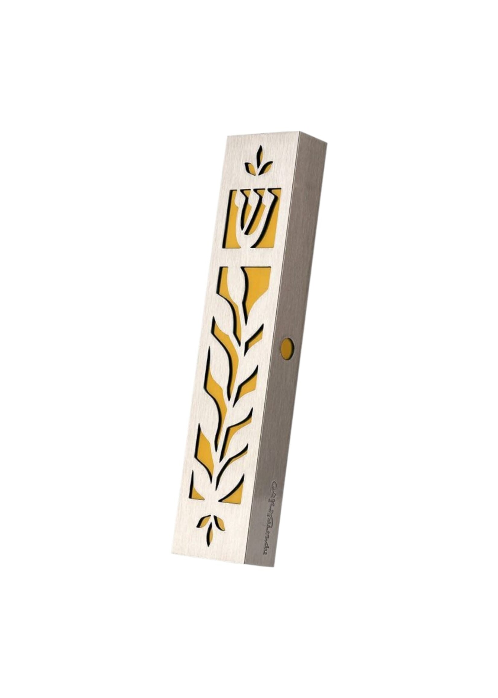 MEZUZAH LASER CUT BRANCH - YELLOW