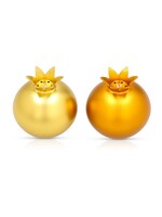 SALT & PEPPER SHAKERS POMEGRANATES GOLD