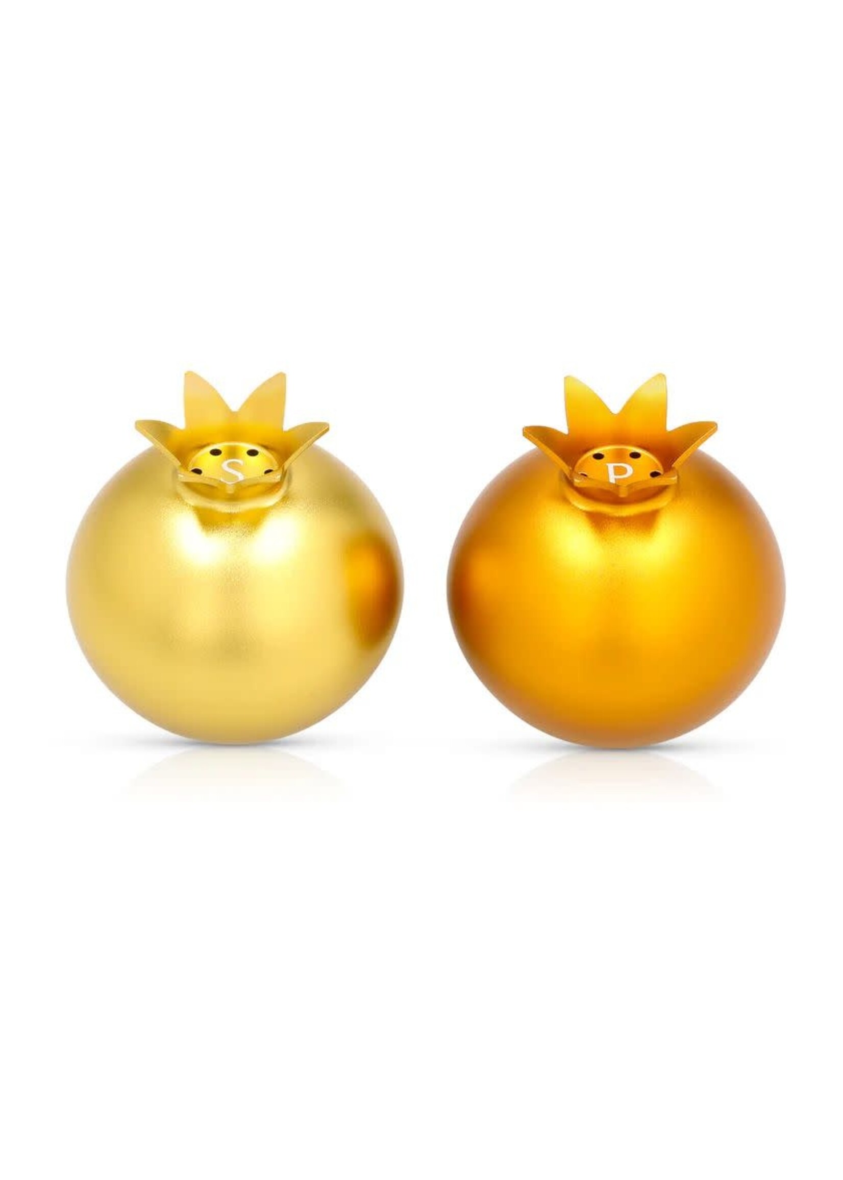 SALT & PEPPER SHAKERS POMEGRANATES GOLD