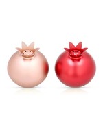 SALT & PEPPER SHAKERS POMEGRANATES RED & PINK
