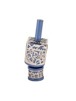 DREIDEL ANODIZED BLUE LASER CUT JERUSALEM