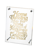HOME BLESSING ENGLISH GOLD LETTERS IN ACRYLIC
