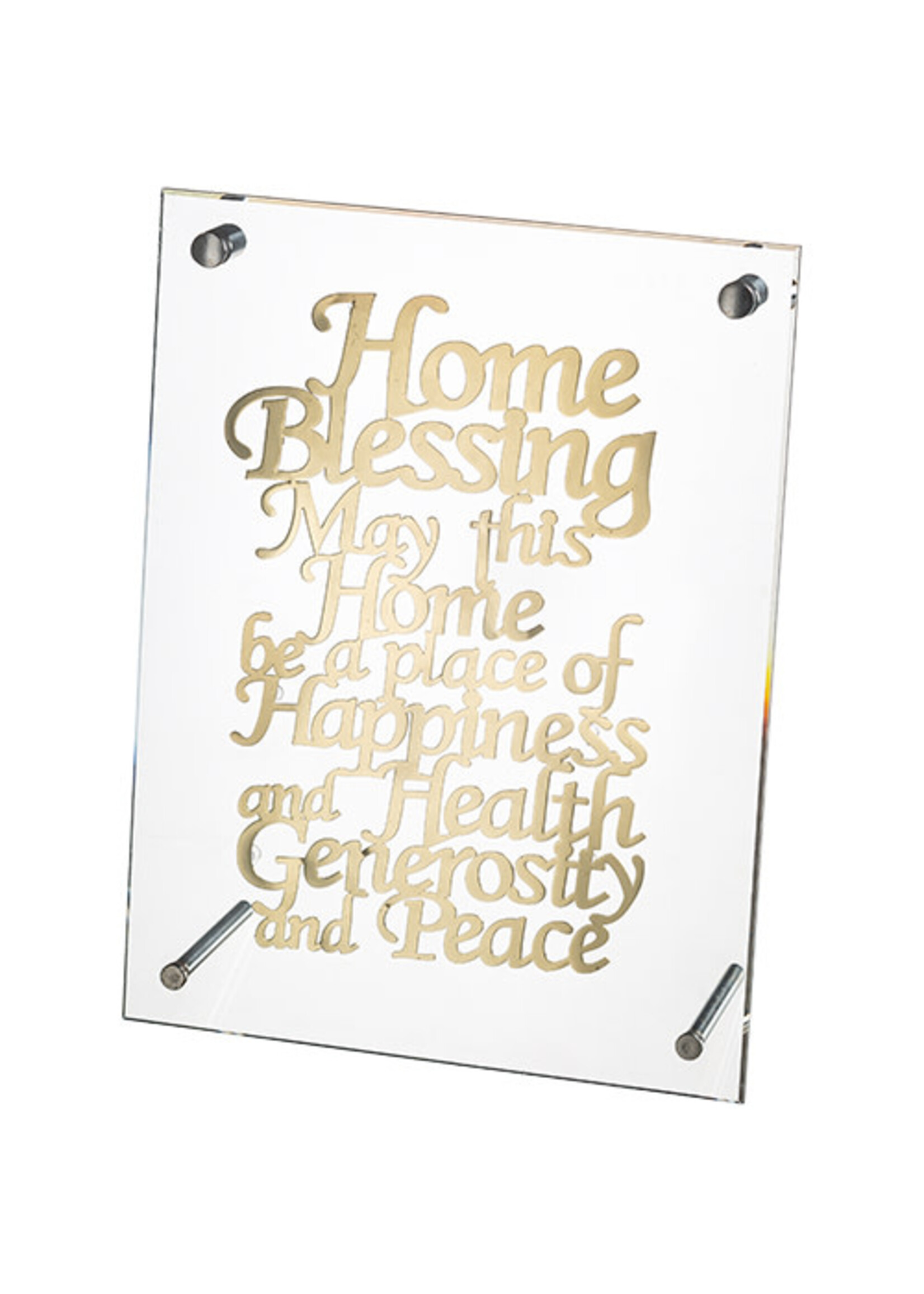 HOME BLESSING ENGLISH GOLD LETTERS IN ACRYLIC