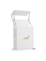 MATCH HOLDER CLEAR ACRYLIC WITH GOLD LASER CUT " SHABBAT"