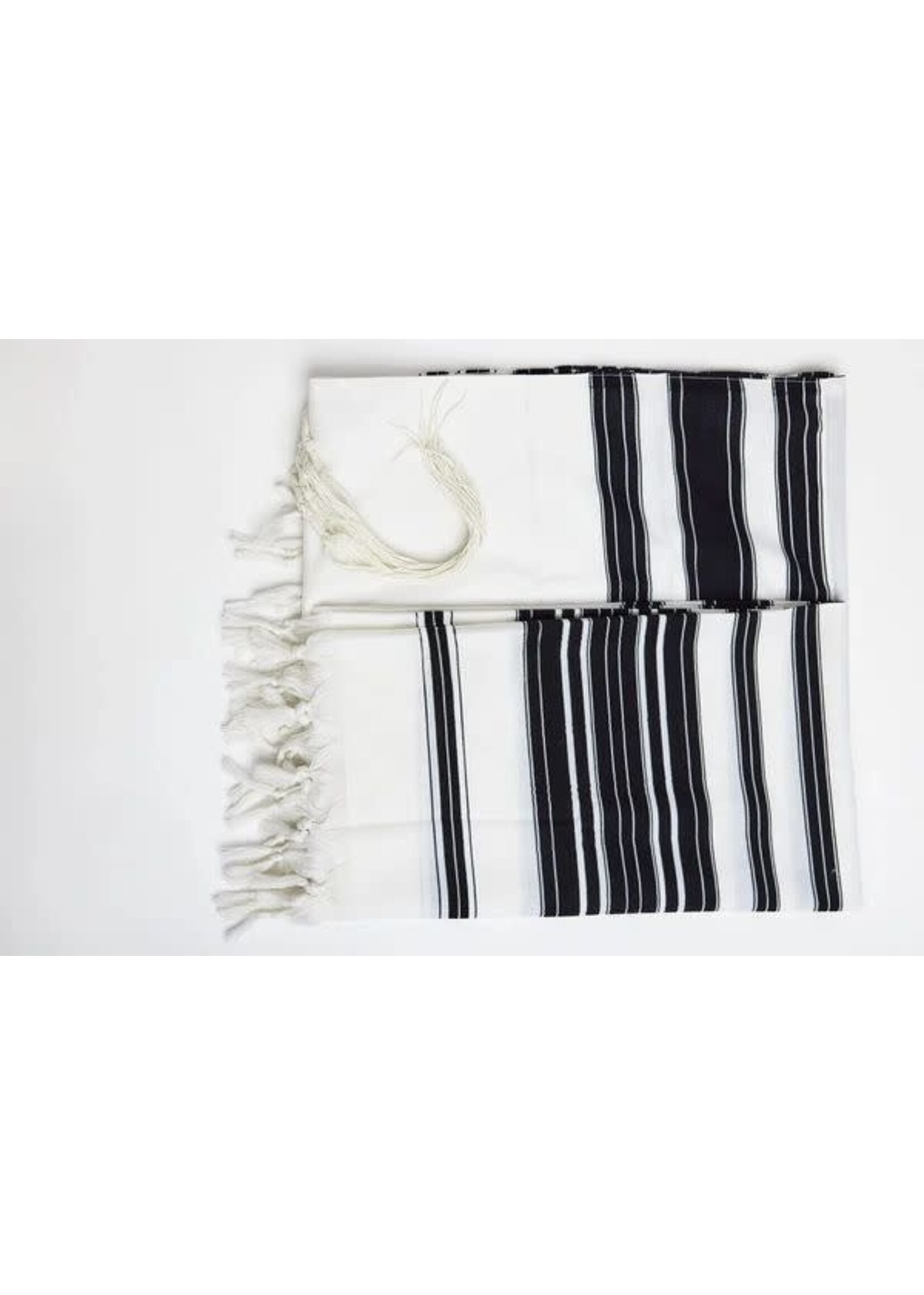 MMJ TALLIS WOOL LIGHTWEIGHT CHABAD NON-SLIP BLACK THICK TZITZIS